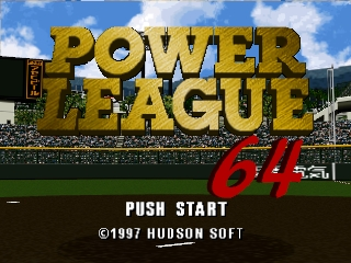 Power League 64 title screen for Nintendo 64